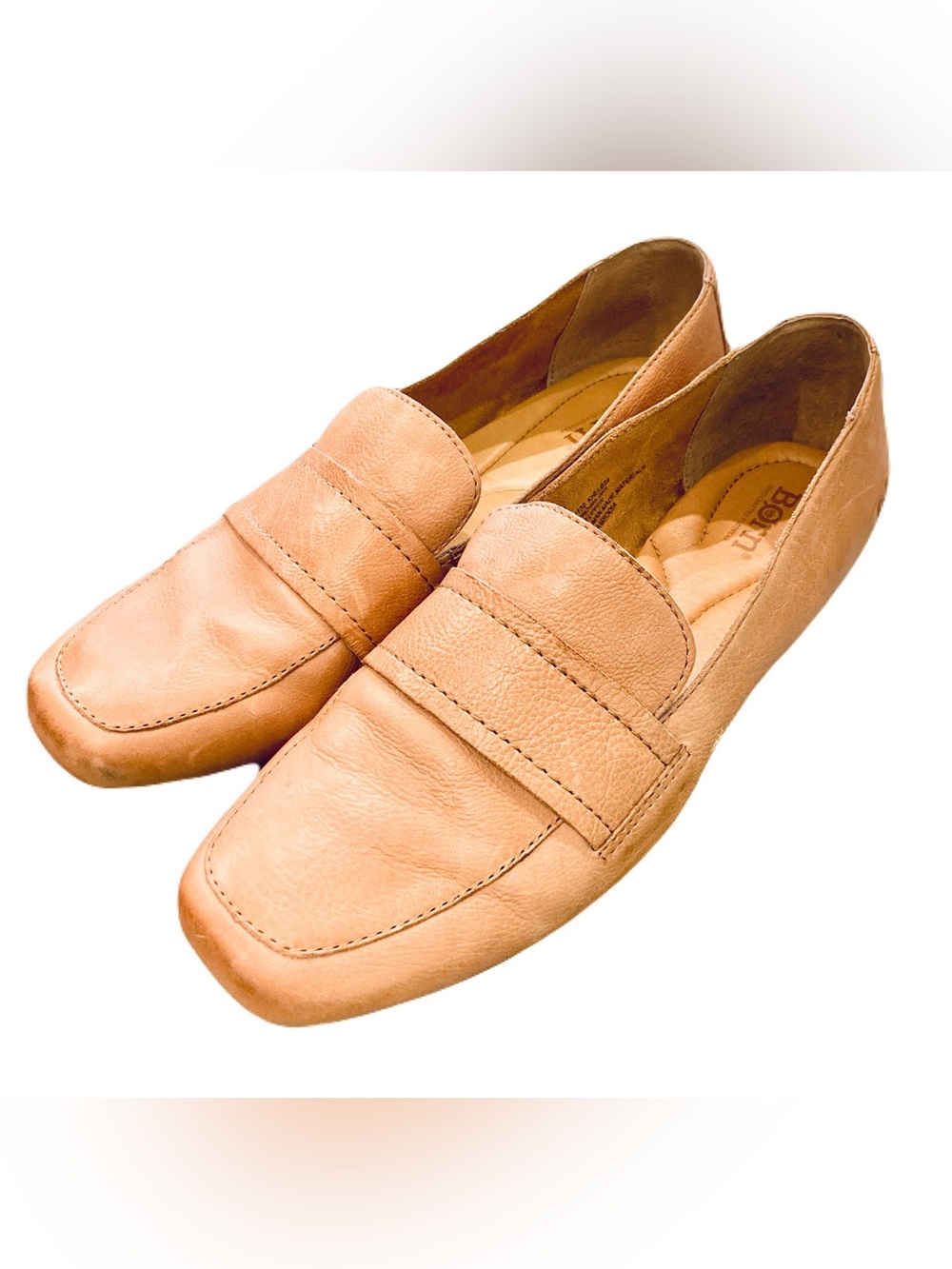 Born Tan Leather Penny Loafers - Picture 5 of 8